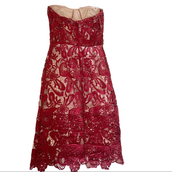 Olivaceous Strapless Lace Dress Size M - Picture 8 of 8